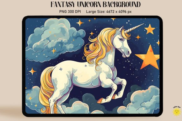 Download Unicorn on Cloud Artistic Background - Artistic background Collection